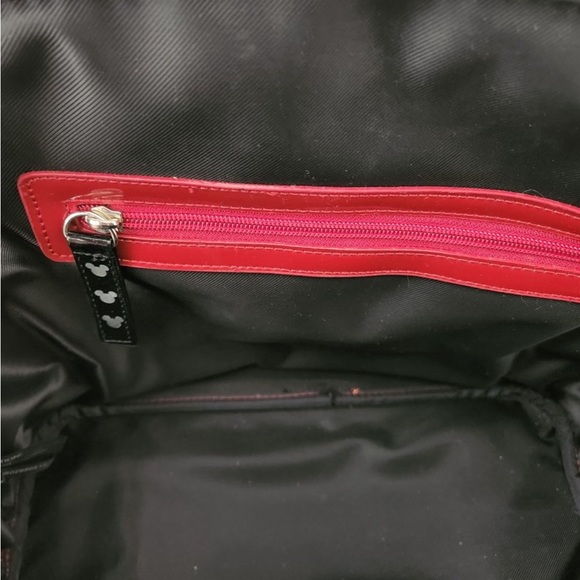 Disney Loungefly Bowler Bag Minnie Loves Mickey Red Black  with Tag - Picture 7 of 11